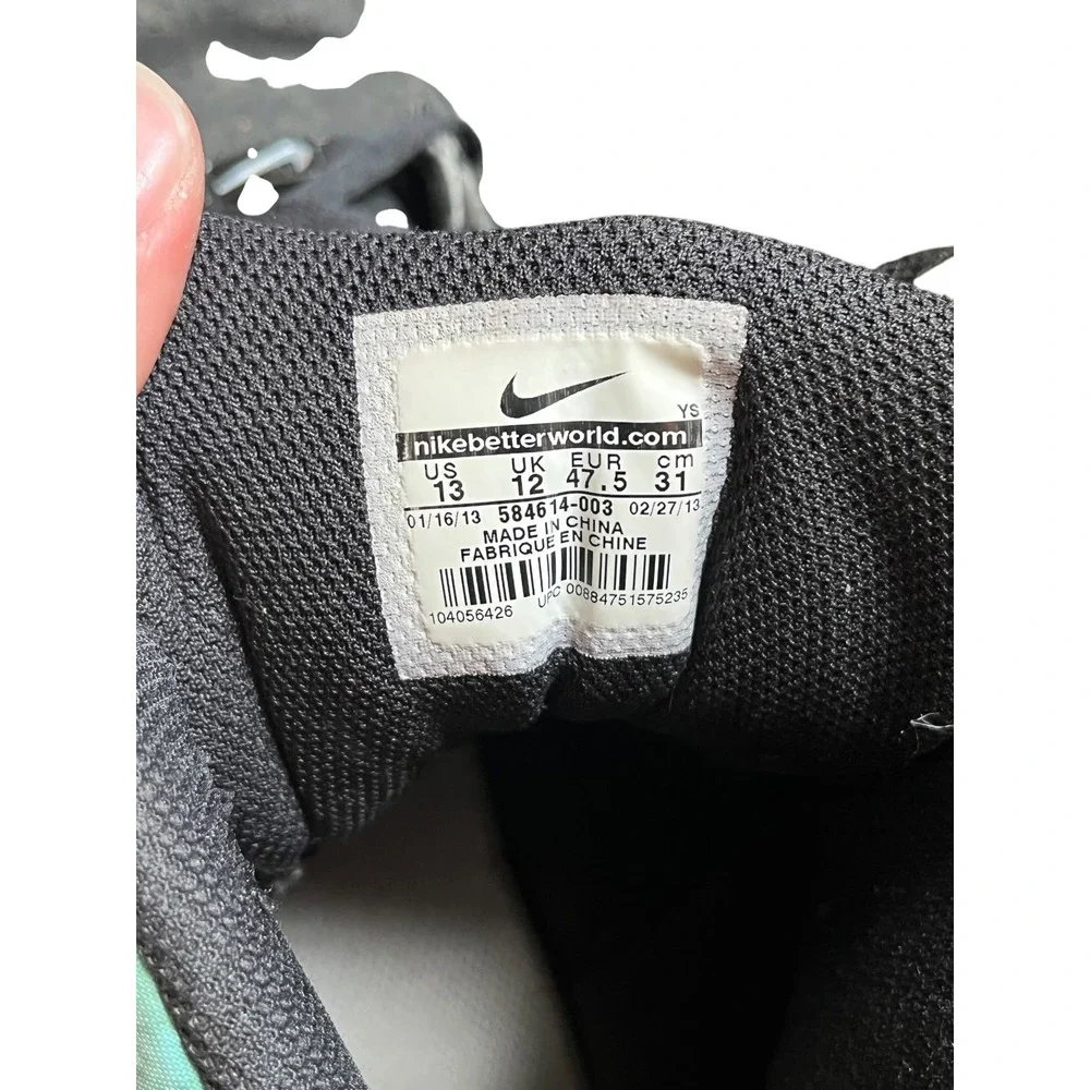 Nike Prestige IV High Mens 13 Black Grey Teal Sneakers 584614-003